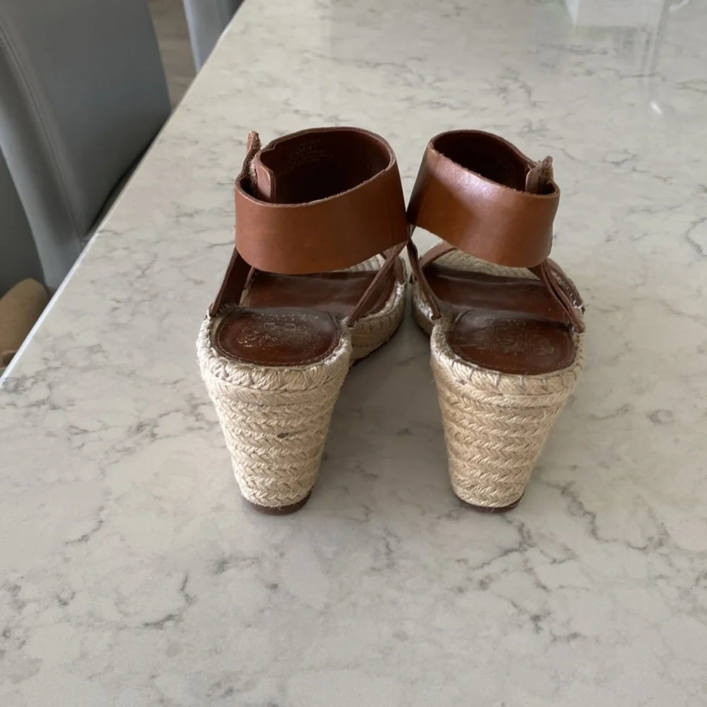 Vince Camuto  Laminda Wedge Espadrilles tan size 9 1/2